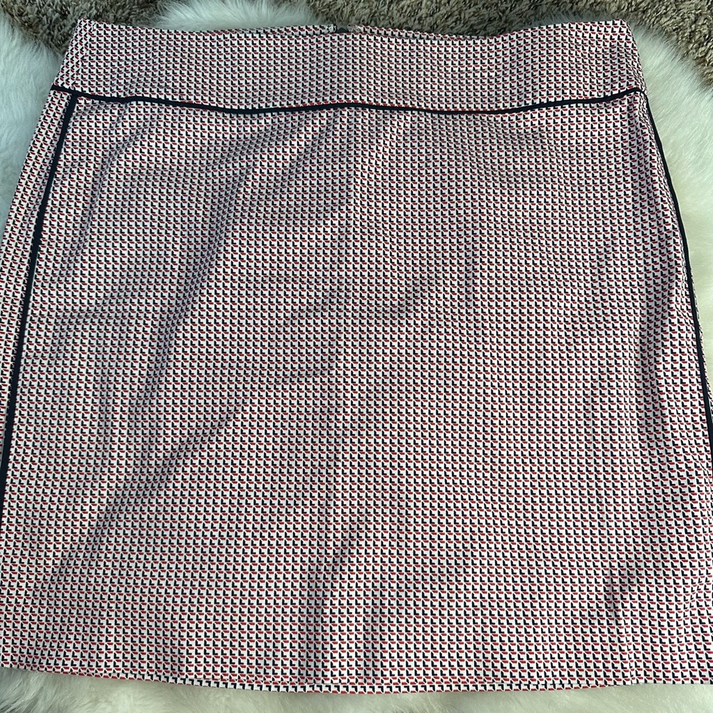 Ann Taylor Red, White and Blue Plaid Skirt